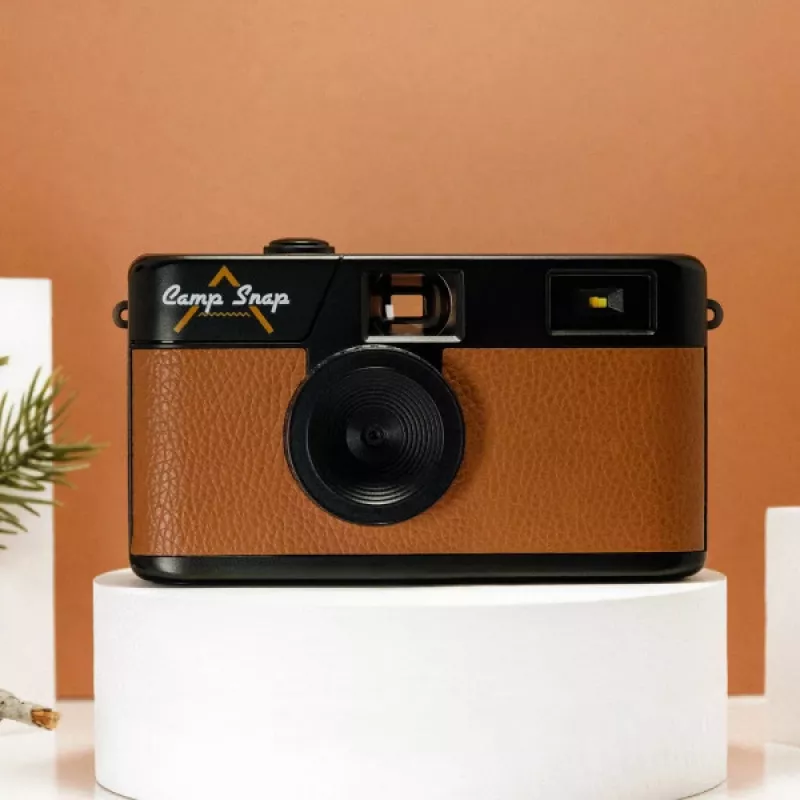 Screenless Digital Camera Camp Snap CS-V105-BR-JP — Brown compact camera without display
