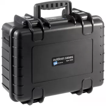 B&W Type 4000 black case with pre-cut foam insert