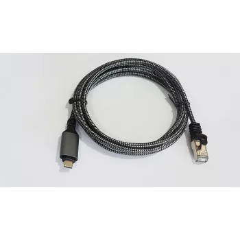 Network Cable AKTBXKS6USBC20B RJ-45 USB C Cable Cat.6 2m Black