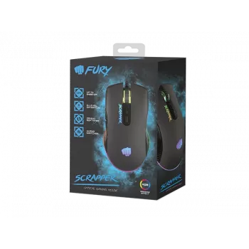 FURY Scrapper mouse Gaming Ambidextrous USB Type-A Optical 6400 DPI