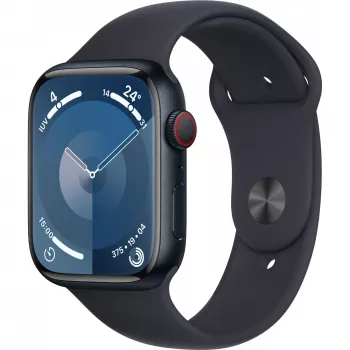APPLE Watch Series 9 GPS + Cellular 45mm Midnight Aluminium Case with Midnight Sport Band - M/L (MRMD3QF/A)