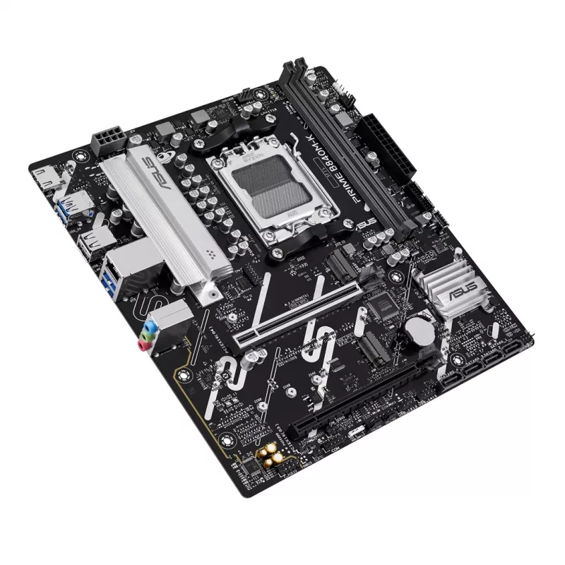 Motherboard ASUS PRIME B840M-K — AMD B840, Socket AM5, micro ATX, DDR5, 2 DIMM, 128 GB, 2.5 GbE, M.2, SATA III