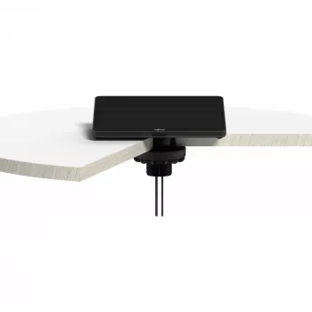 Logitech Tap Table Mount - Graphite - Secure Grommet-Mounted Swivel Base for Tap Touch Controller