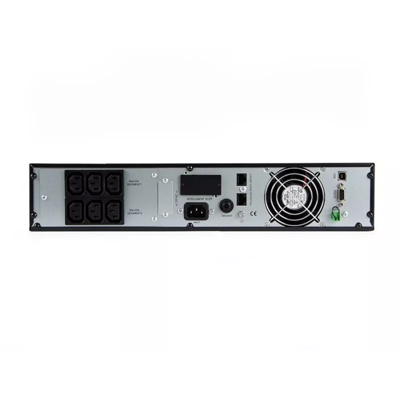 Uninterruptible Power Supply Green Cell UPS13 — Online double-conversion UPS, 1000 VA / 900 W, pure sine, 6 AC outlets, LCD, 2×12V 9Ah batteries