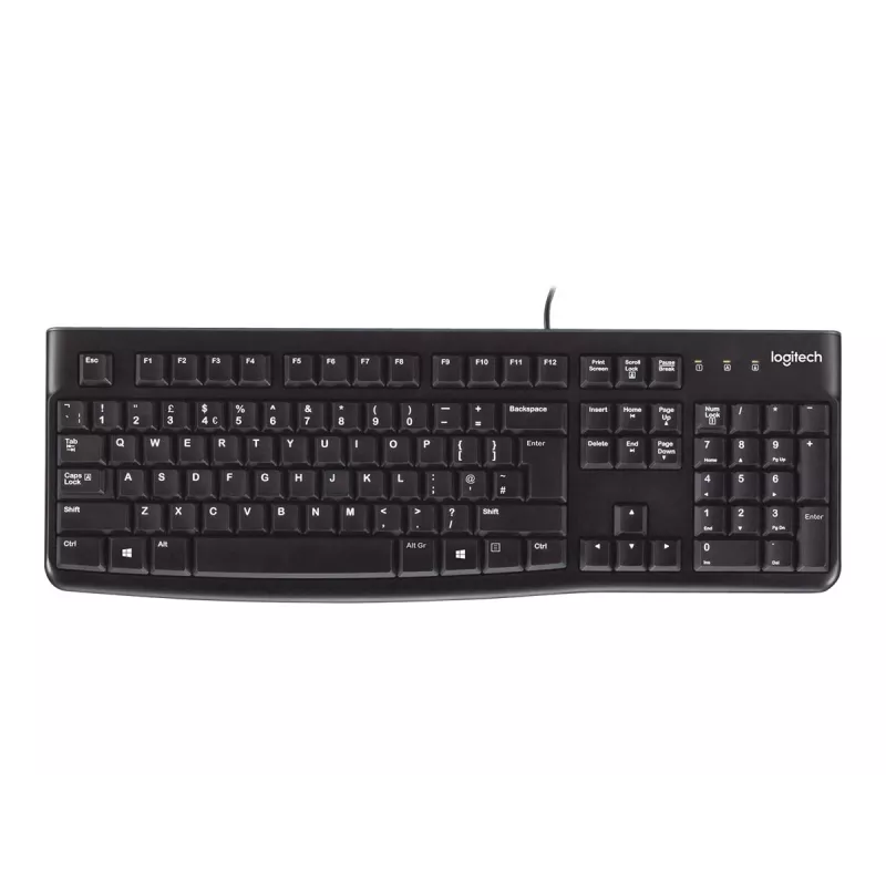 K120 Corded Keyboard, wired, USB, QWERTZ, black
