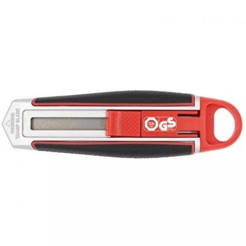 Utility knife WEDO 78 830 with snap-off blade, ergonomic handle, 1 pc, black/red/silver