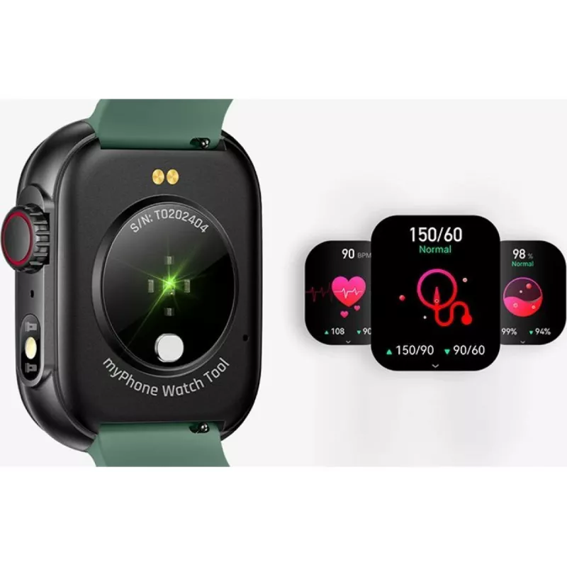myPhone Watch Tool 5.08 cm (2) IPS 24 mm Digital 240 x 296 pixels Touchscreen Black