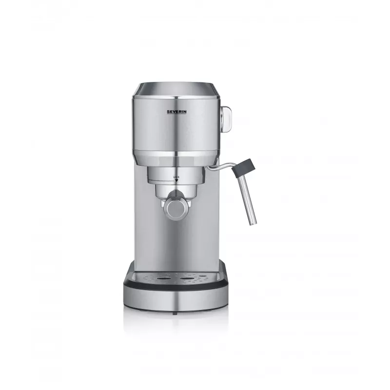 Espresso machine SEVERIN Newspresa KA 5997 — semi-automatic, 1 L water tank, 1350 W, ground coffee input, black/brushed steel/chrome