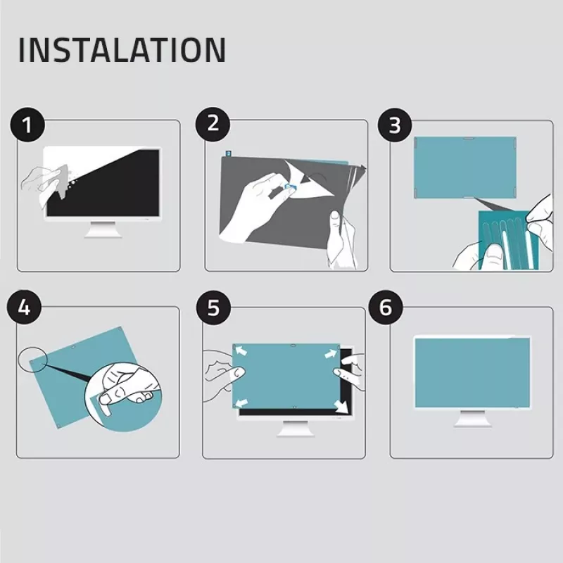 Monitor Screen Protector QOLTEC 51075 23.8 inch Anti Blue Light, Matte Anti-Glare