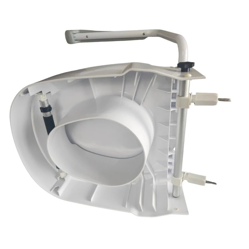 Raised toilet seat Mobilex PLN001 with integrated handrails, polypropylene, adjustable height 6–15 cm, max load 120 kg