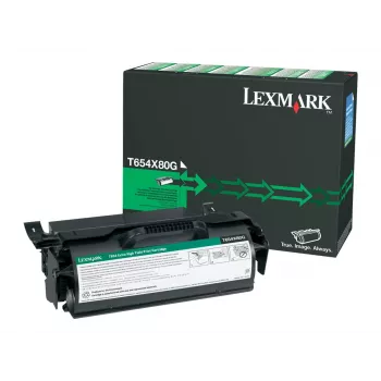 Toner Cartridge Lexmark T654X80G 36K PGS Black