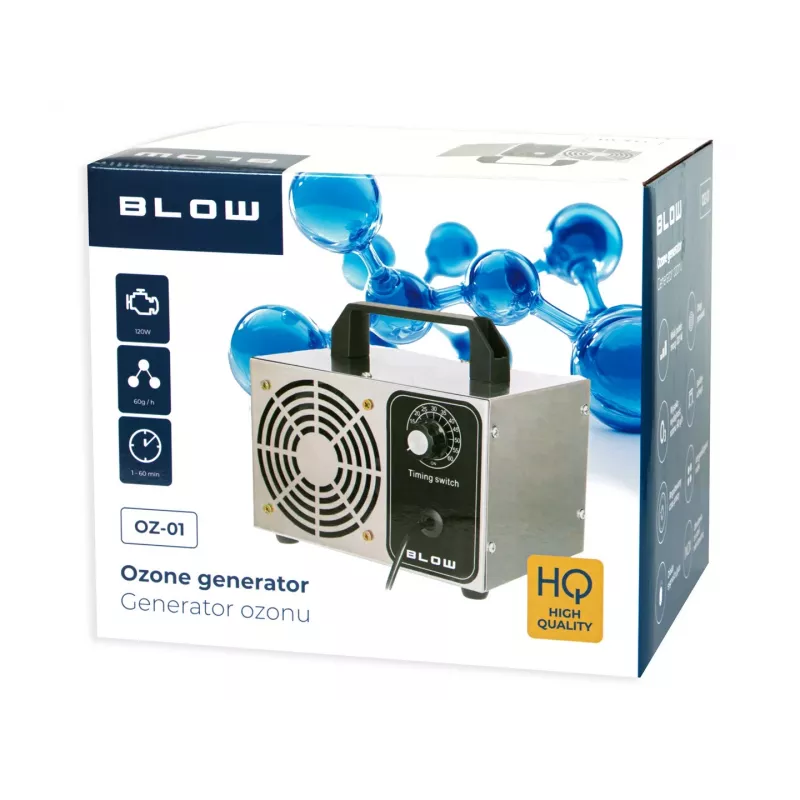 Ozone generator BLOW oz-01 — 60,000 mg/h output, 120 W power