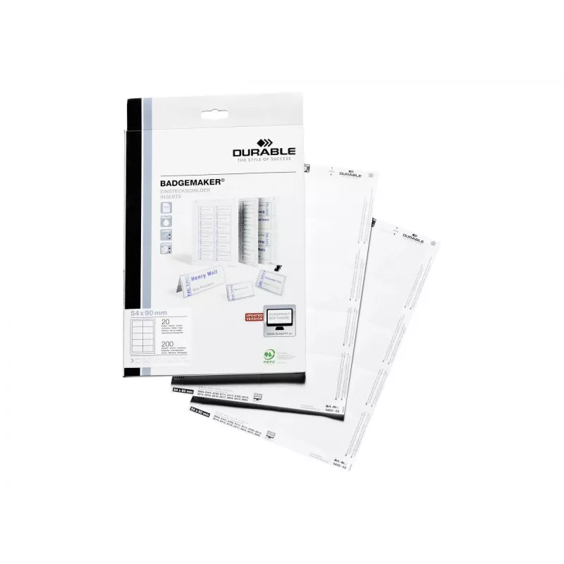 Label Durable 1455-02 White