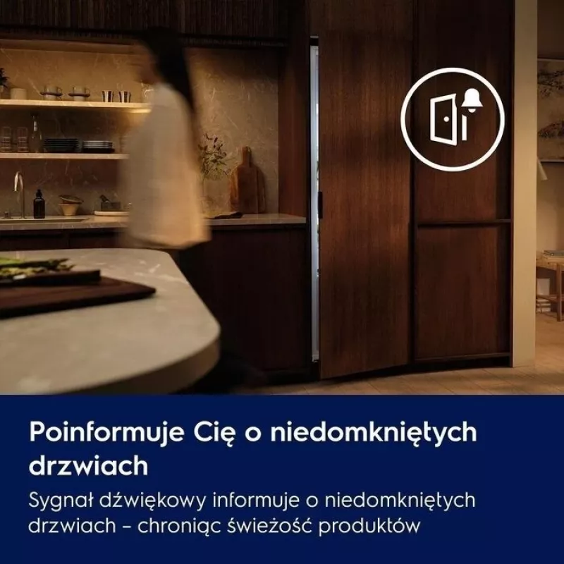 Built-in fridge-freezer Electrolux ENS3SE18S — stainless steel, top freezer, reversible door, Energy class E