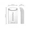 USB flash drive 256GB Transcend JetFlash 710 USB3.1 Silver