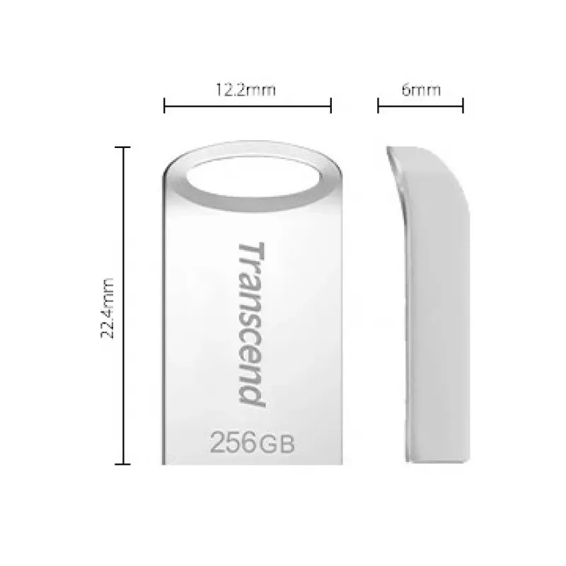 USB flash drive 256GB Transcend JetFlash 710 USB3.1 Silver
