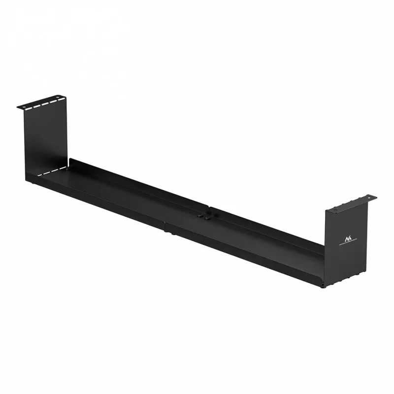 Maclean compact under-desk cable organizer, max load 5kg, black, MC-107 B