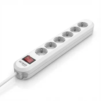 BACHMANN SMART Power Strip 6x Grounded Plug White 3m