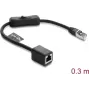 Network patch cable DELOCK RJ45 Cat.6 F/UTP 0.3 m with integrated switch and boot, shielded