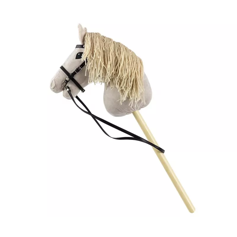 Plush Hobby Horse Milly Mally 6626 Light Grey – milly mally soft toy, ride-on stick horse