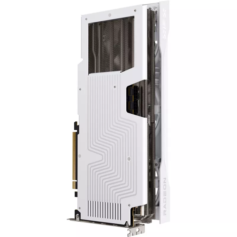 Graphics card XFX Radeon RX 9070 XT — 16 GB GDDR6, 256-bit, PCIe x16, 2400 MHz, 3-fan white, 325×65 mm