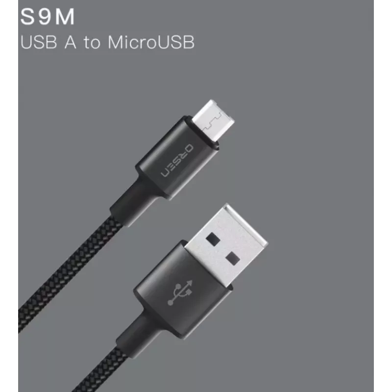 USB cable Orsen S9M A to Micro USB 2.1A 1 m black