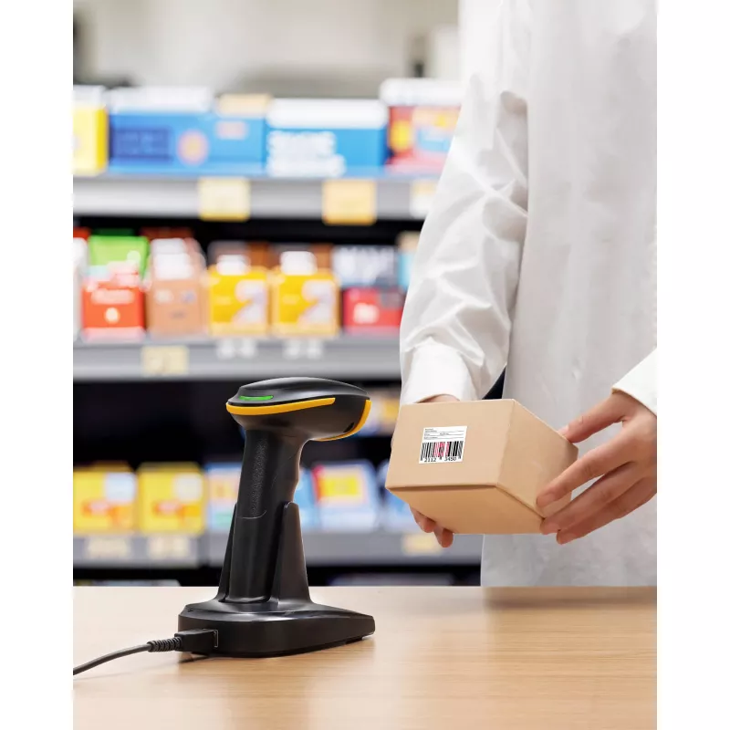 Barcode scanner Inateck BCST-36 — wired USB connection, ergonomic design, black