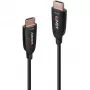 Lindy 15m Fibre Optic Hybrid HDMI 8K60 Cable, 15 m, HDMI Type A (Standard), HDMI Type A (Standard), 48 Gbit/s, Black