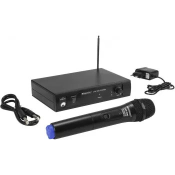 Wireless microphone system Omnitronic VHF-101 — VHF single-channel receiver/transmitter at 201.60 MHz