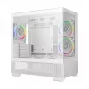 PC Midi Tower case DeepCool CG380 3F WH — White, 235×437×451 mm, supports 2.5 inch/3.5 inch, bottom PSU, 3x 120 mm fans installed
