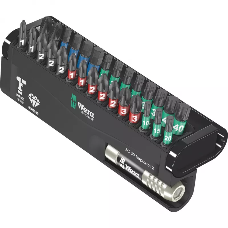 Wera 05057697001 Bit-Check 30 Impaktor 2 bit set
