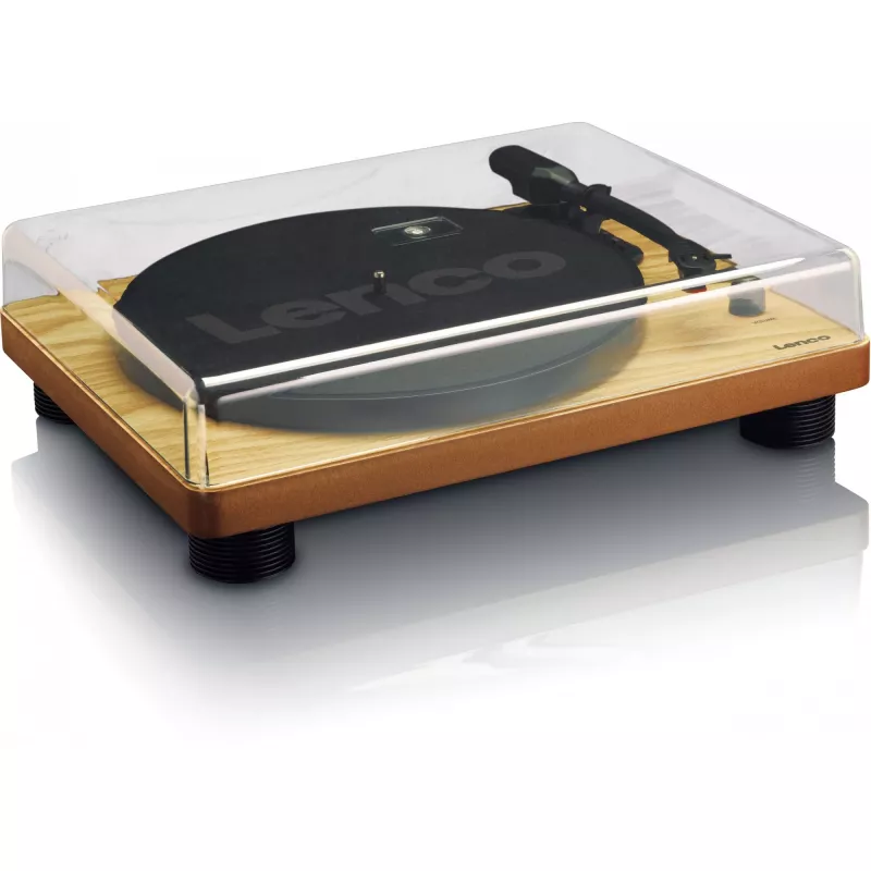 Lenco LS-50 record player w. loudspeaker wood