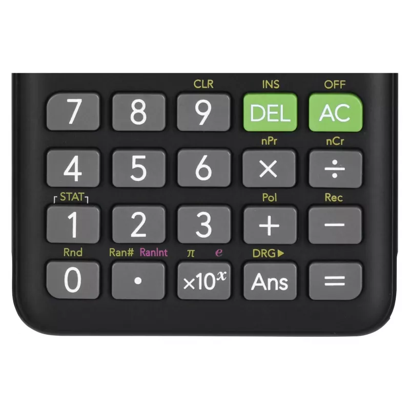 Scientific calculator CASIO FX-82ES PLUS-2 Pocket — 252 functions, dot-matrix 12-digit display, battery-powered (AAA), black