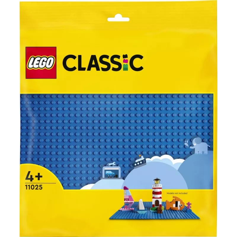 LEGO building plate 11025 — blue baseplate 32x32 studs, 250×250 mm