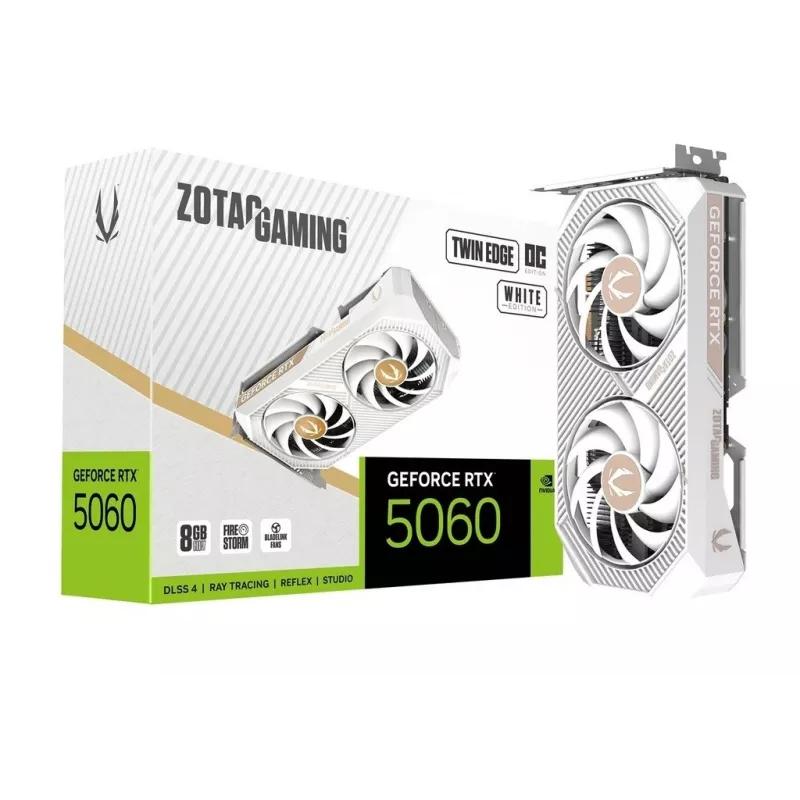 Graphics Card Zotac GAMING GeForce RTX 5060 Twin Edge OC White Edition 8GB GDDR7