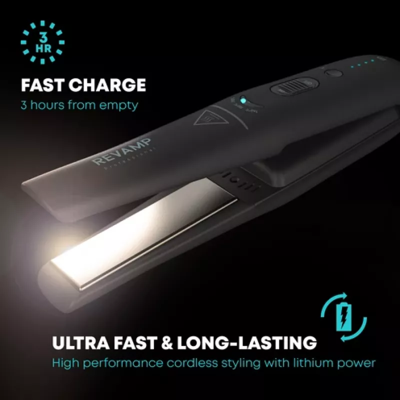 Hair straightener Revamp ST-1700X-EU2 cordless ceramic compact black, model ST-1700-EU2