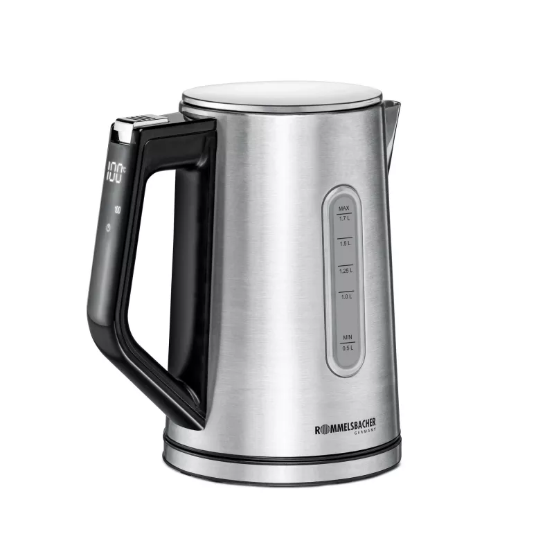 Electric kettle Rommelsbacher WK 3000 — 1.7 L, 3000 W, stainless steel & black