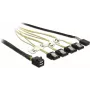Cable DeLOCK Mini SAS HD SFF-8643 to 4xSATA 0.5m