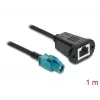 Coaxial cable DELOCK 90700 — 1 m, HSD Z to RJ-45, black/blue