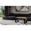 Coffee table top e shop STOLIK KAWOWY ŁAWA MODERN 2P SLIM Dąb Artisan black slats