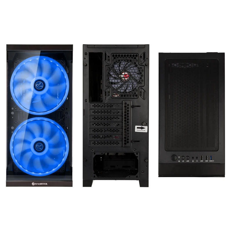 SILENOS PRO black version with ARGB fan tempered glass