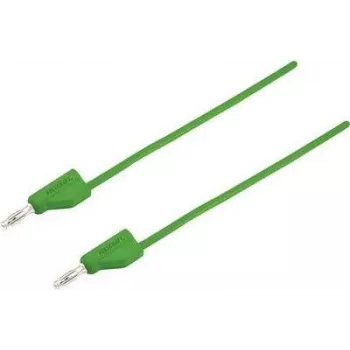 VOLTCRAFT Test Lead [Plug 4 mm - Plug 4 mm] 2 m Green MSB-300 (MSB-300-2-GR)