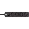 Brennenstuhl Ecolor Power Strip 4-way [Polished Surface, 1.5m Cable, White/black]