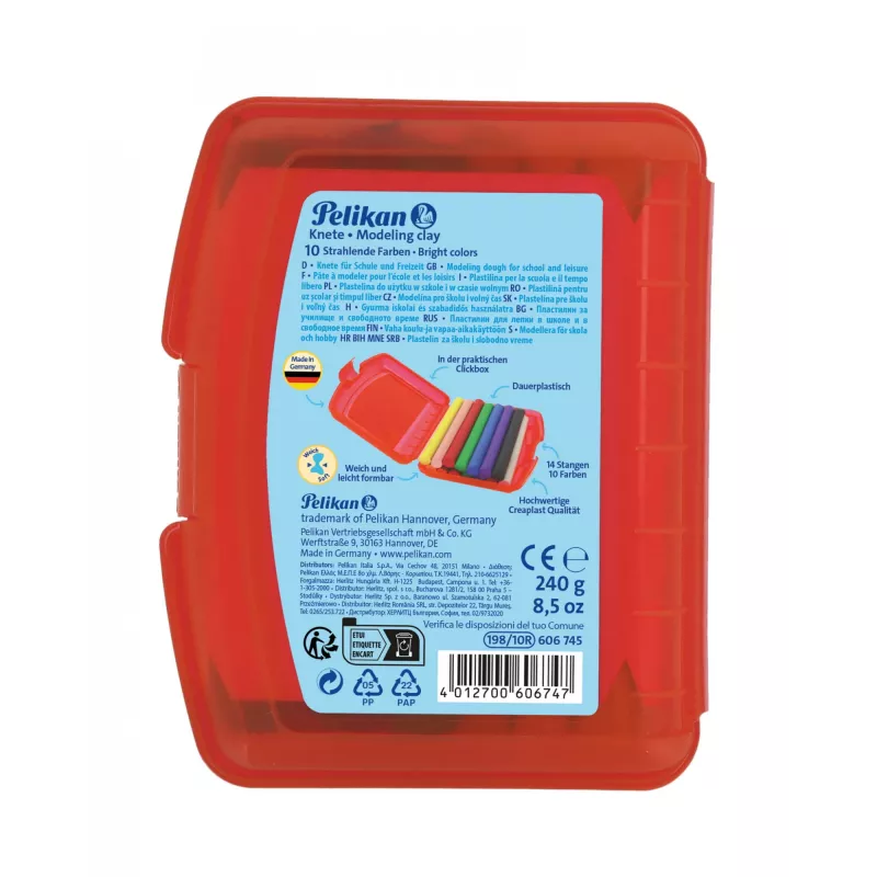 Modeling clay Pelikan Creaplast 240 g Multicolour 14 pc(s)