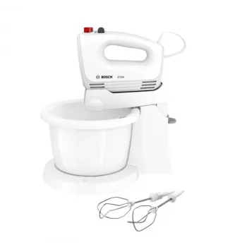 Hand mixer Bosch MQWPL2000 — 375 W, 4 speeds, turbo, pulse, stainless steel attachments, bowl included