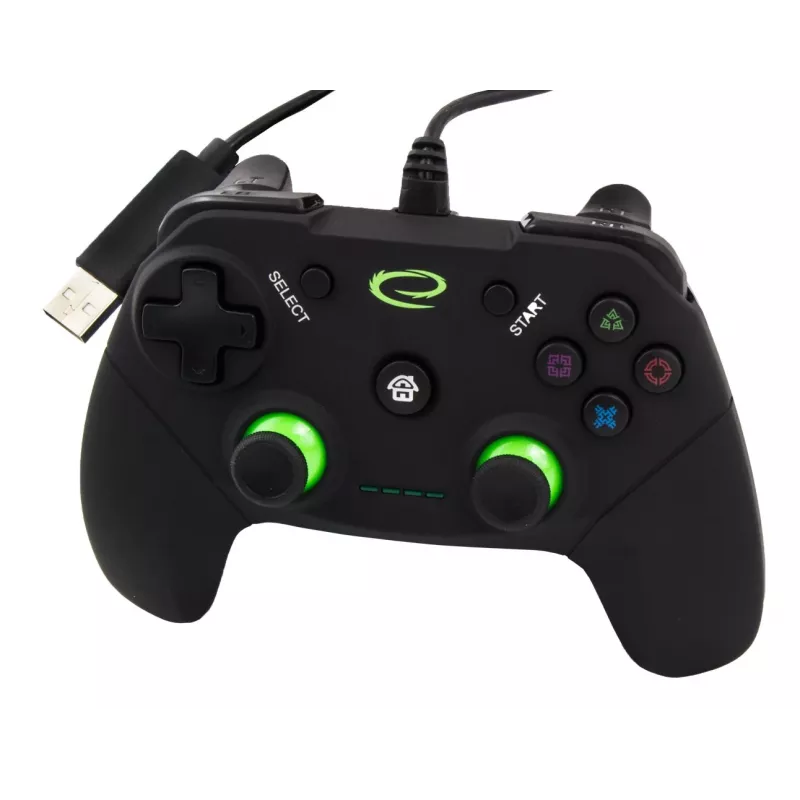 Gamepad ESPERANZA EGG110K wired USB with vibration, 12 buttons, 1.5 m cable — for PC and PS3