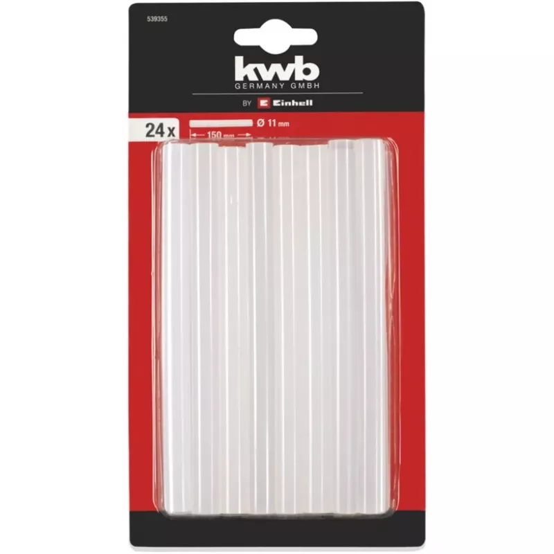 KWB Glue Sticks Ø 7 x 150mm (Clear, 24 pcs)
