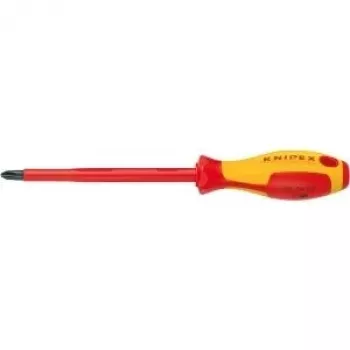 Knipex VDE Phillips Screwdriver PH 1 Blade Length: 80 mm DIN EN 60900 (98 24 01)