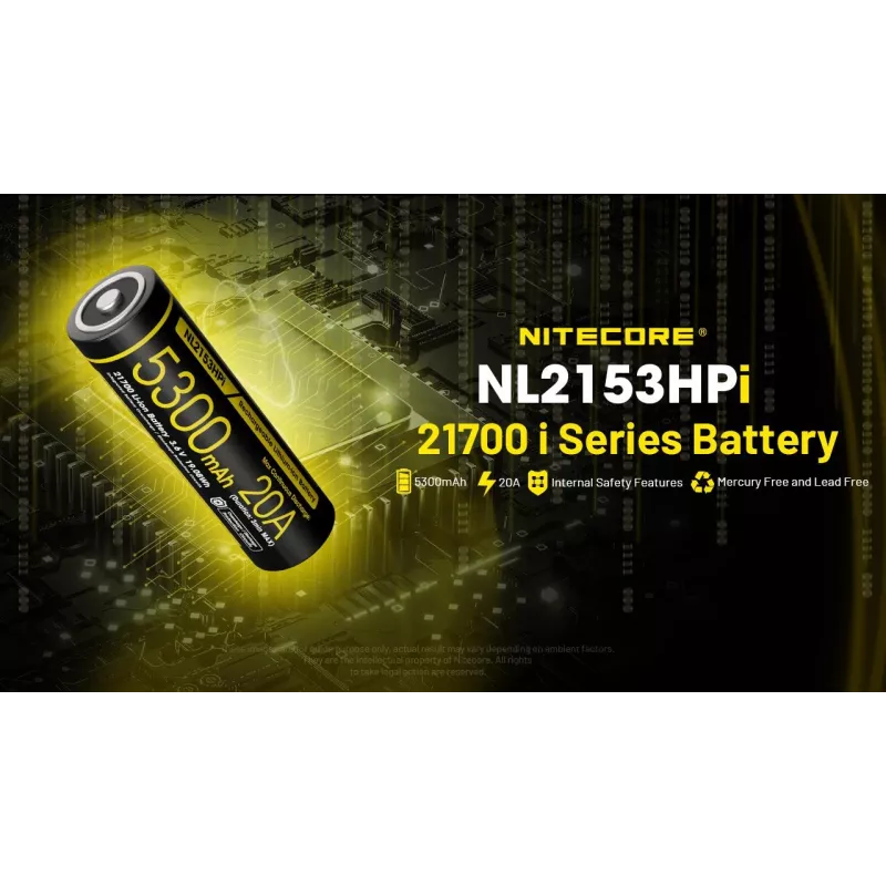 BATTERY RECH. LI-ION 3.6V/NL2153HPI(5300MAH) NITECORE