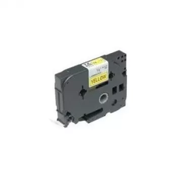 Brother Gloss Laminated Labelling Tape - 36mm, Black/Yellow label-making tape TZ
